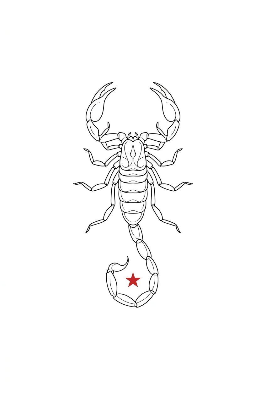 Scorpion stencil fine line tattoo stencil tattoo idea for ankle