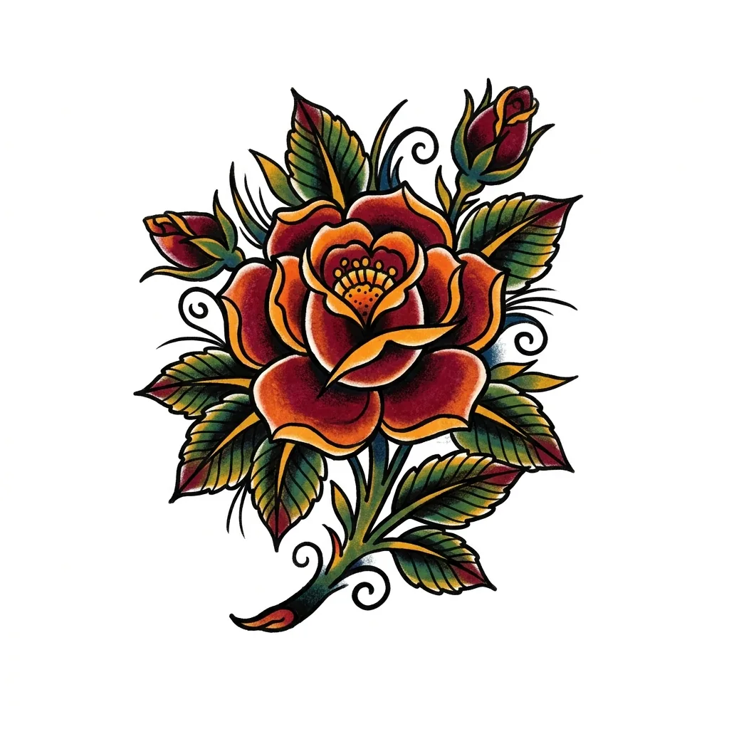 Fine-line flower tattoo idea for forearm