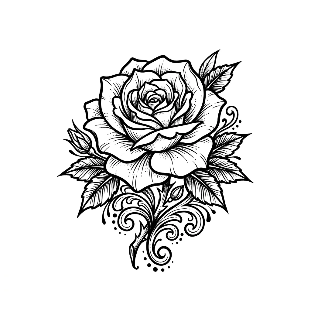 Realistic flower tattoo idea for shoulder