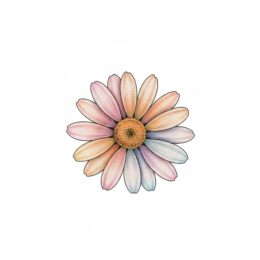 Traditional flower tattoo idea for back
