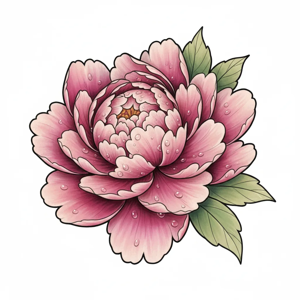Color flower tattoo idea for collarbone
