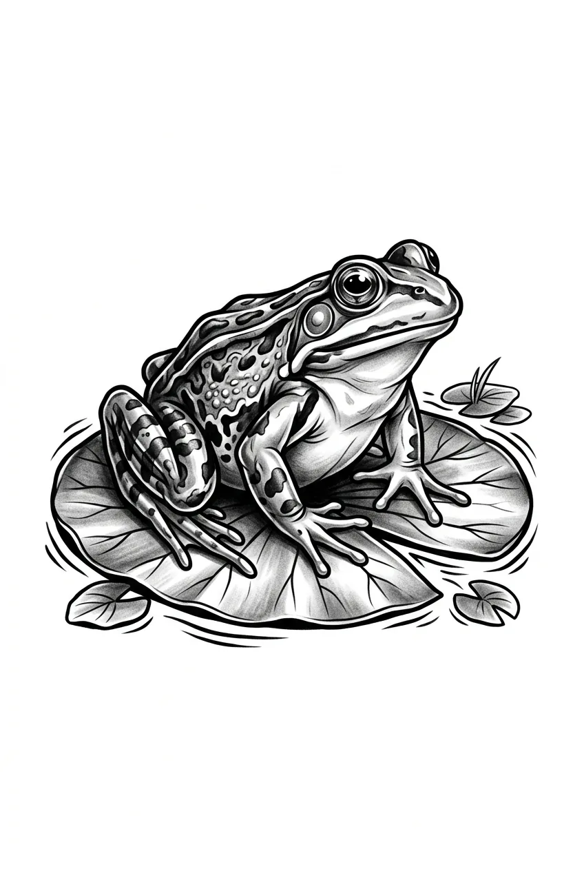 Color frog tattoo idea for collarbone