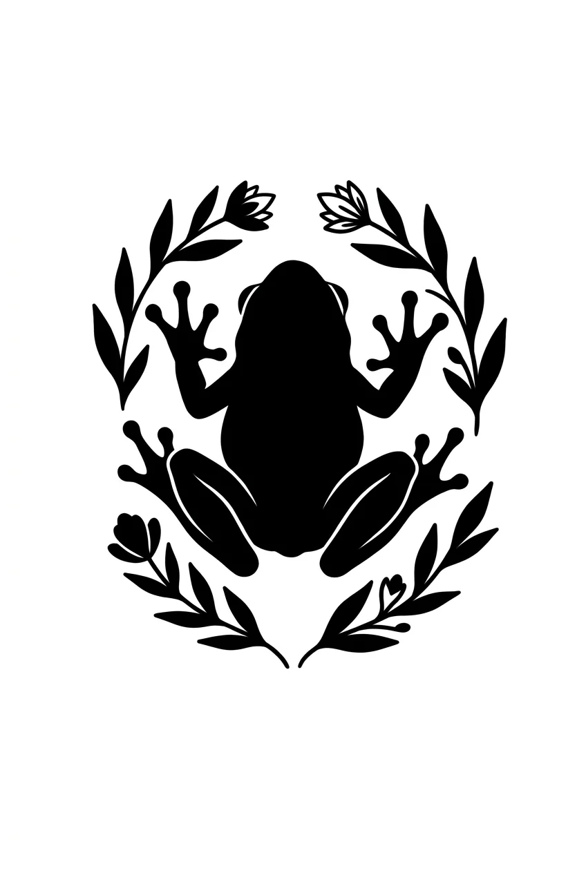 Geometric frog tattoo idea for upper arm