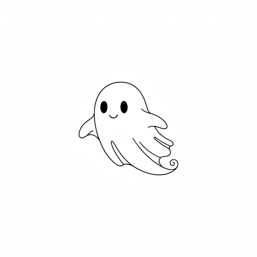Blackwork ghost tattoo idea for wrist