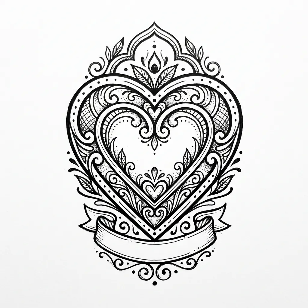 Color heart tattoo idea for collarbone