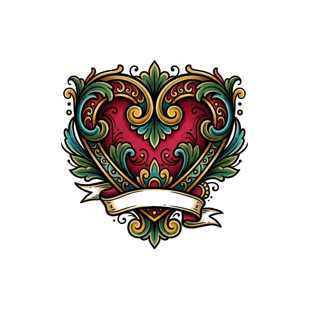 Blackwork heart tattoo idea for wrist
