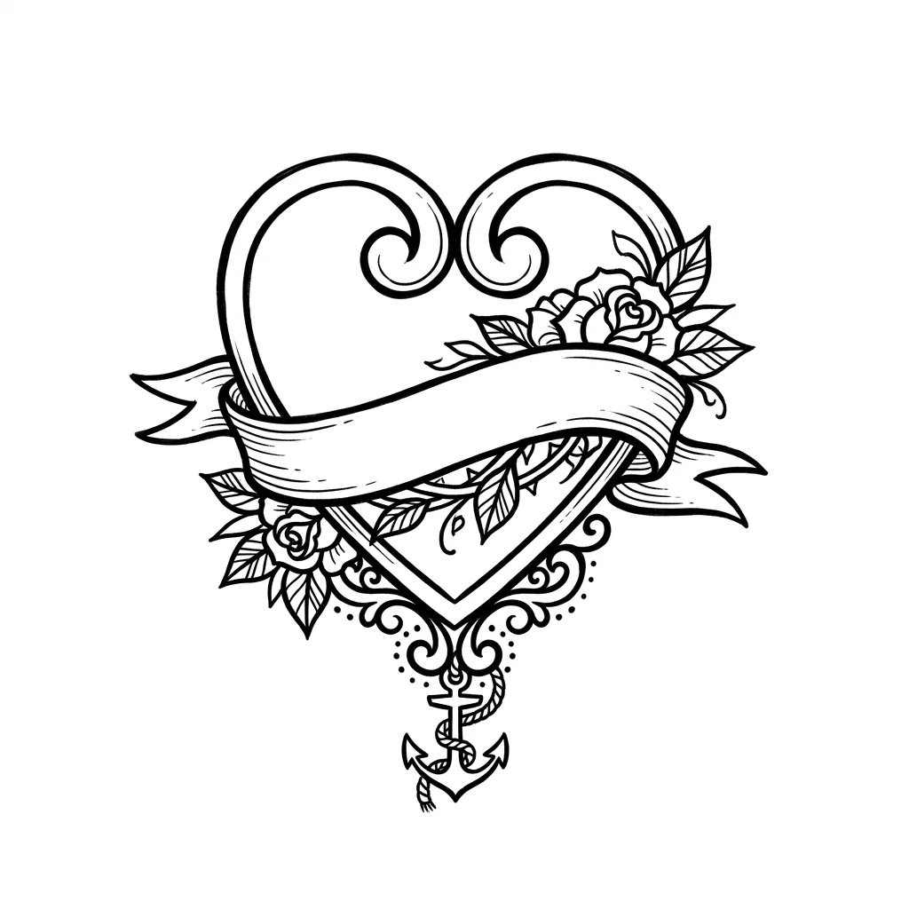 Color heart tattoo idea for collarbone