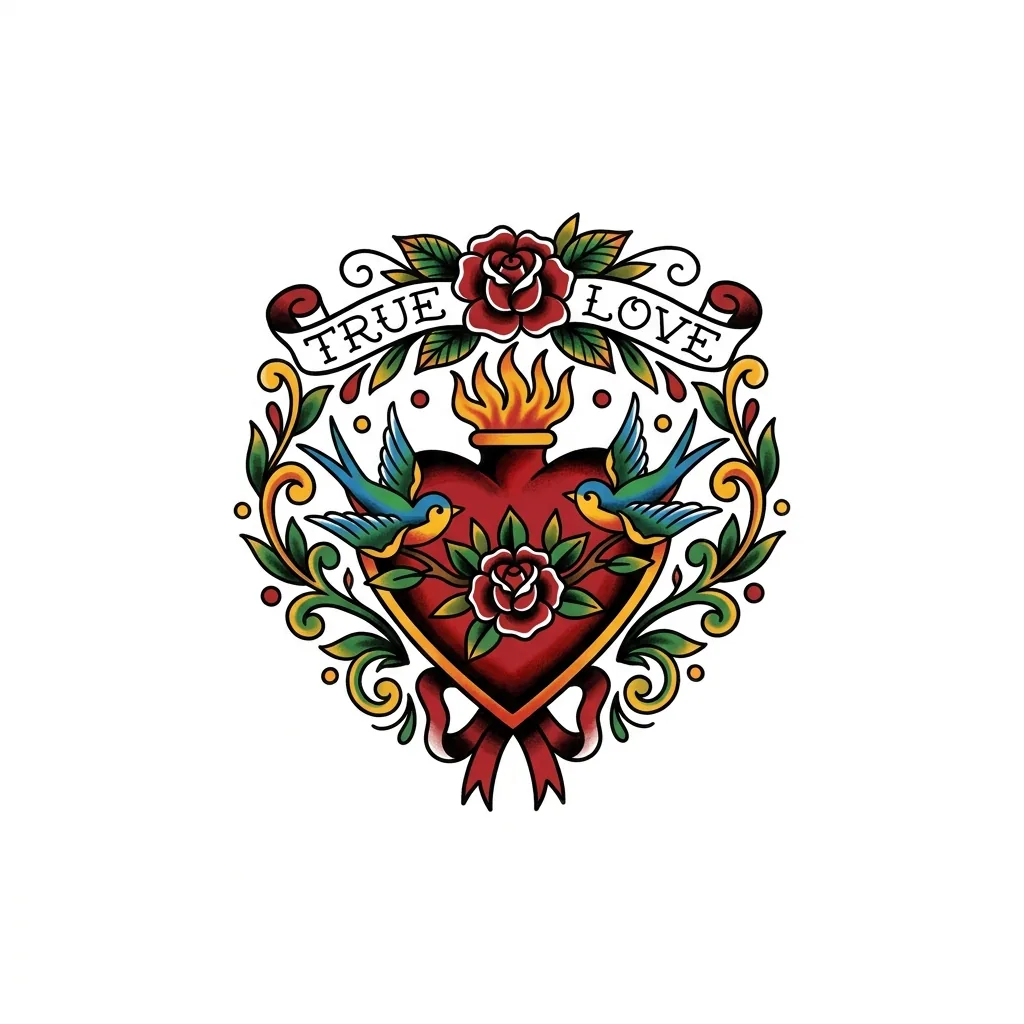 Fine-line heart tattoo idea for forearm