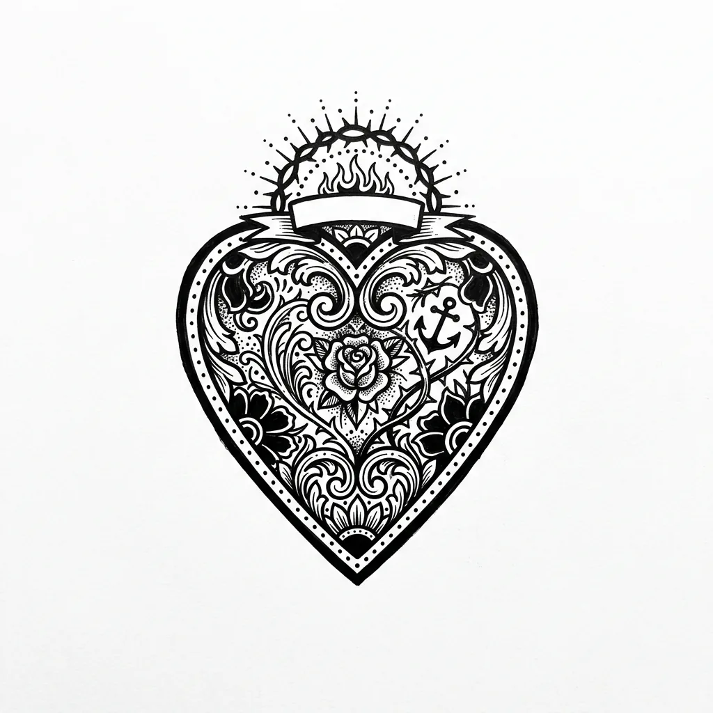 Realistic heart tattoo idea for shoulder