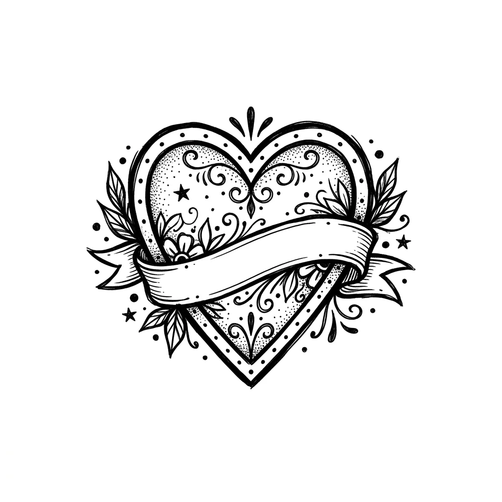 Color heart tattoo idea for collarbone