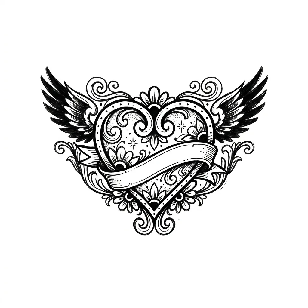 Fine-line heart tattoo idea for forearm
