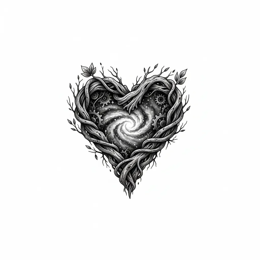 Color heart tattoo idea for collarbone