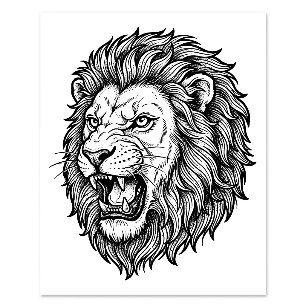 Realistic lion tattoo idea for shoulder