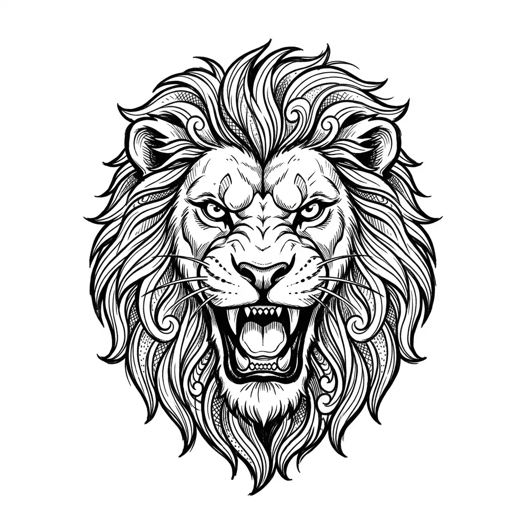Realistic lion tattoo idea for shoulder
