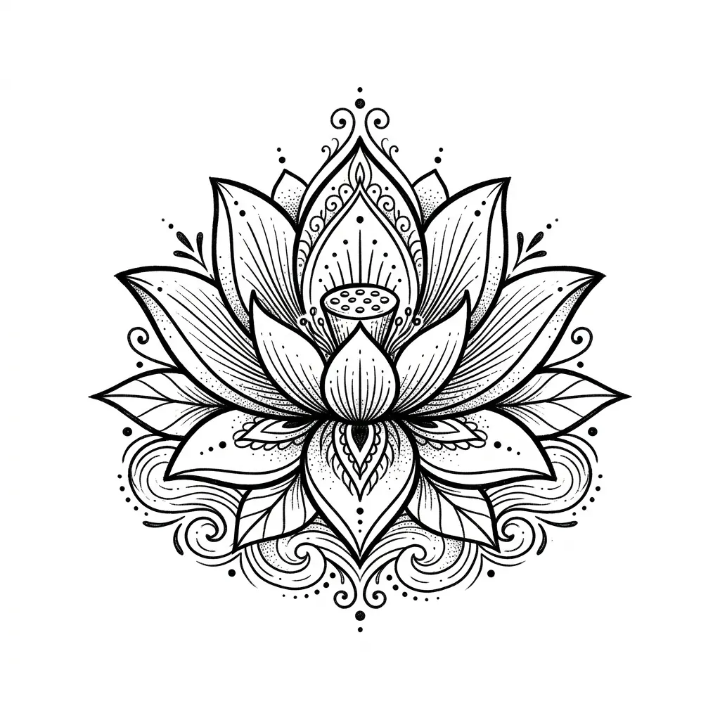 Lotus Tattoos — AI-generated design examples