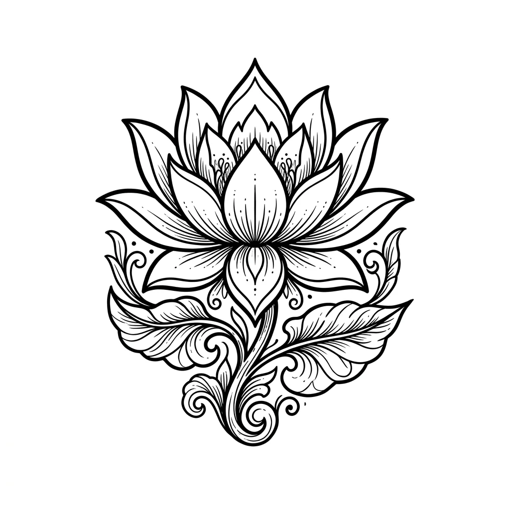 Fine-line lotus tattoo idea for forearm