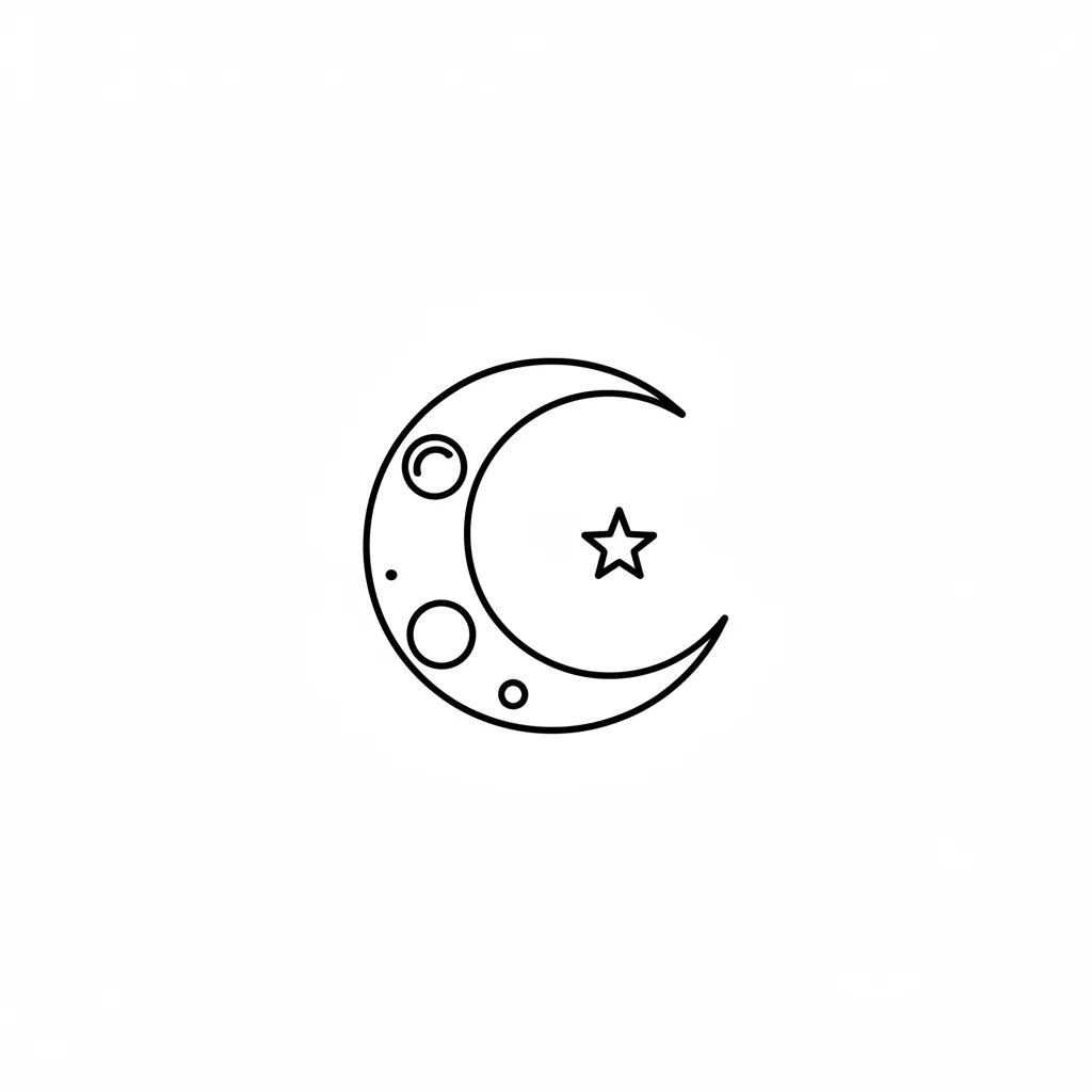 Blackwork moon tattoo idea for wrist