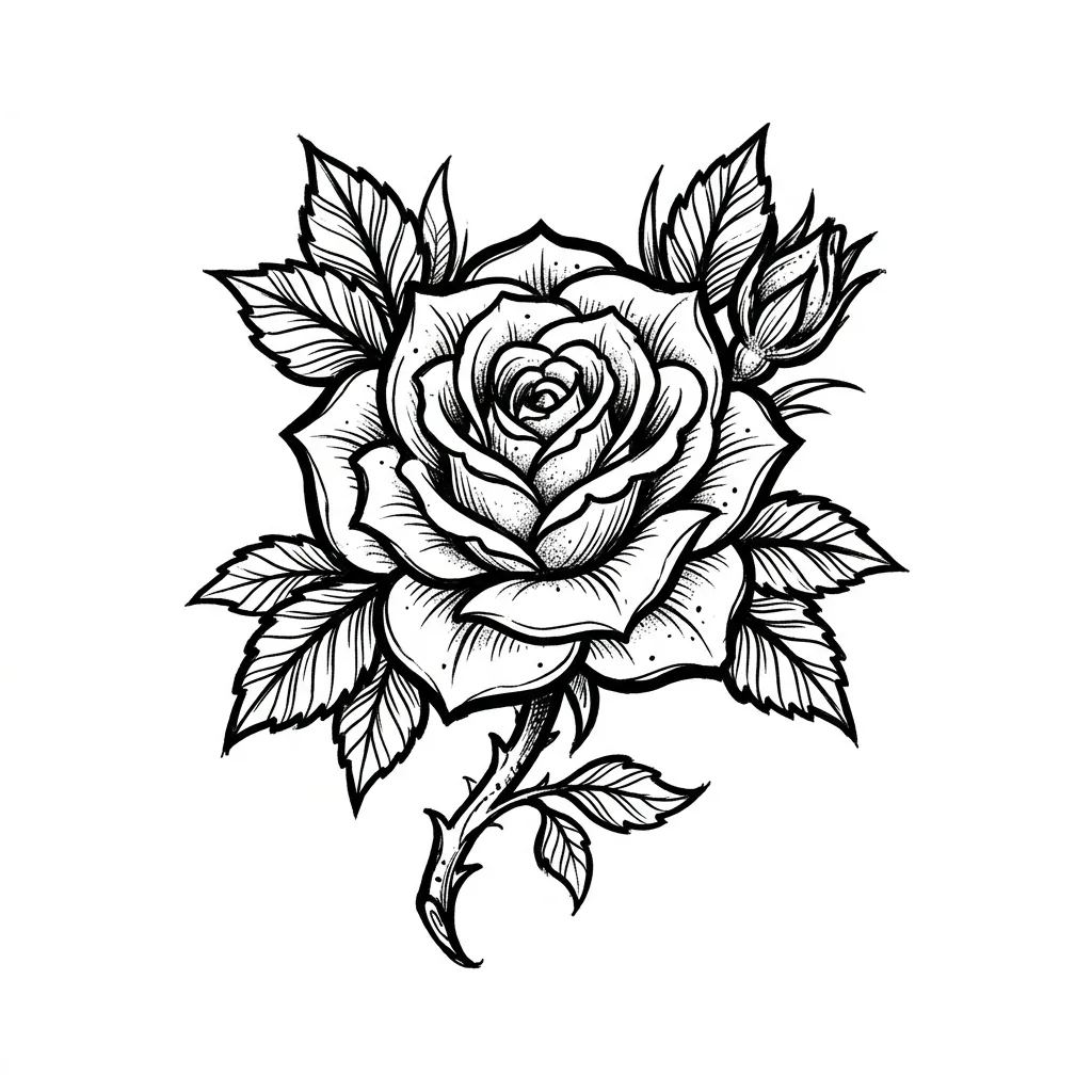 Color rose tattoo idea for collarbone