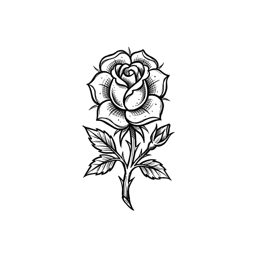 Realistic rose tattoo idea for shoulder