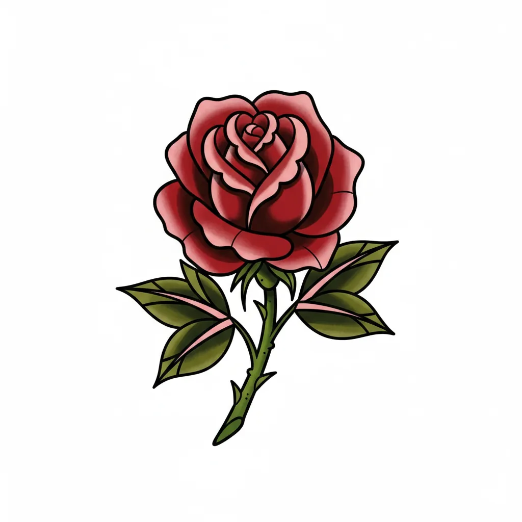Blackwork rose tattoo idea for wrist