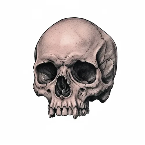 Blackwork skull tattoo idea for wrist