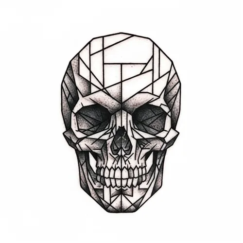 Color skull tattoo idea for collarbone