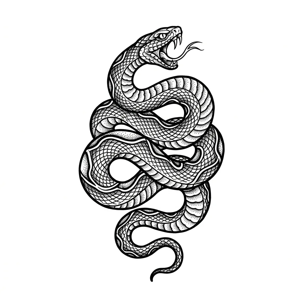 Realistic snake tattoo idea for shoulder