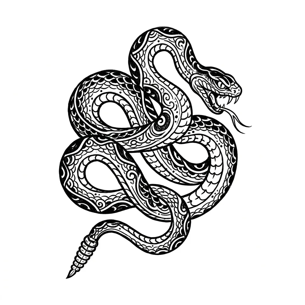 Color snake tattoo idea for collarbone
