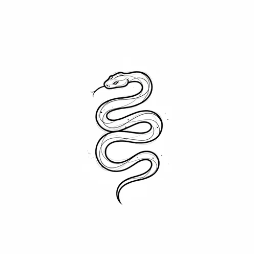 Color snake tattoo idea for collarbone