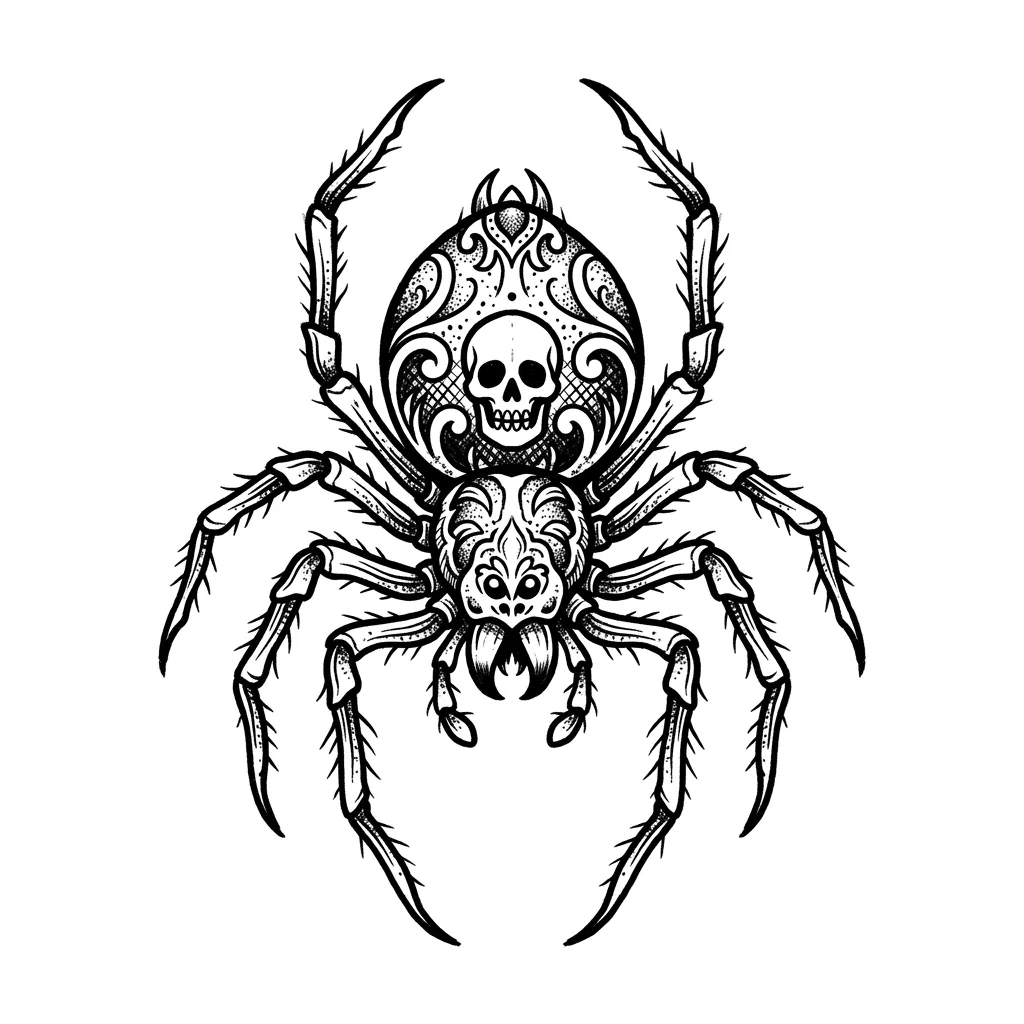 Color spider tattoo idea for collarbone