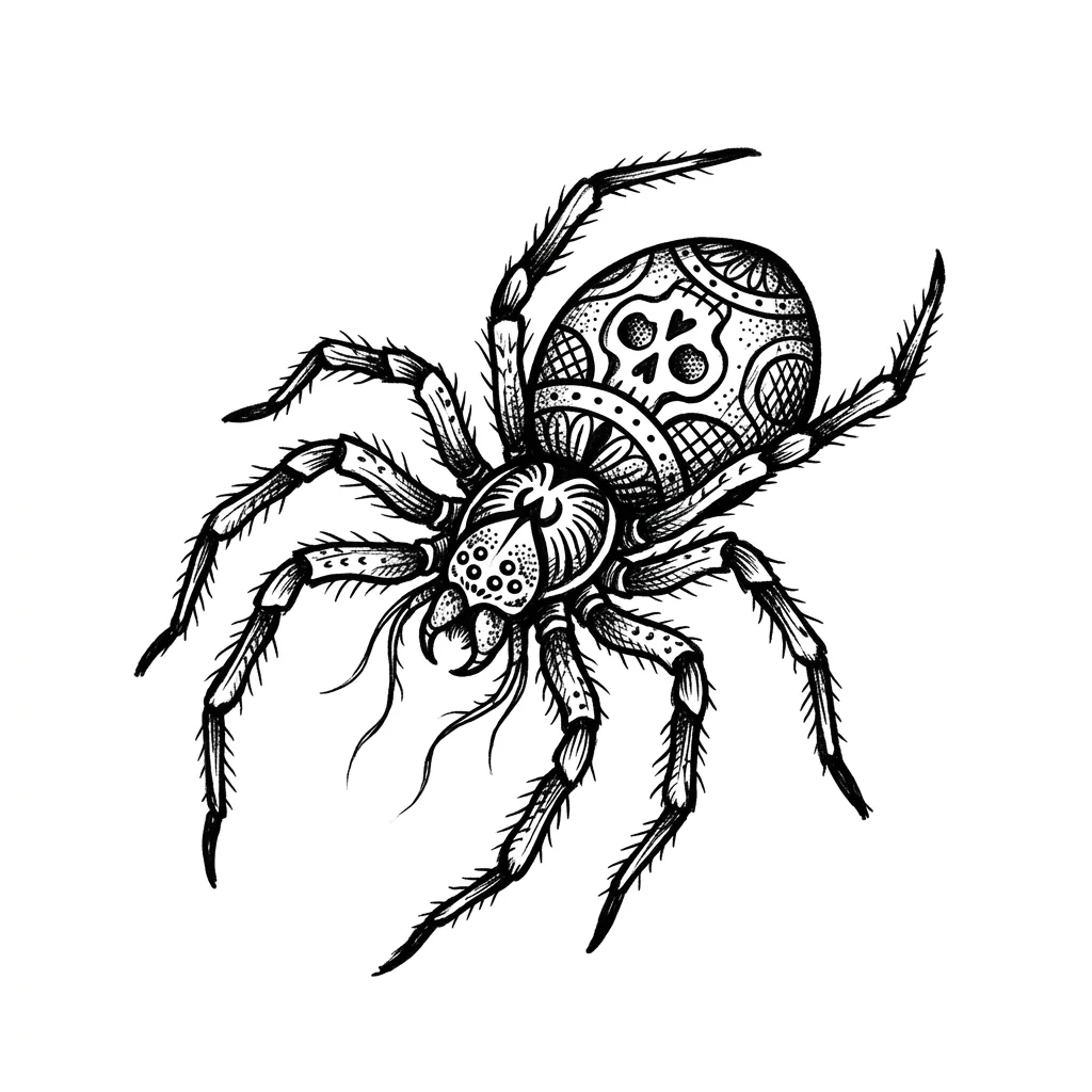 Realistic spider tattoo idea for shoulder