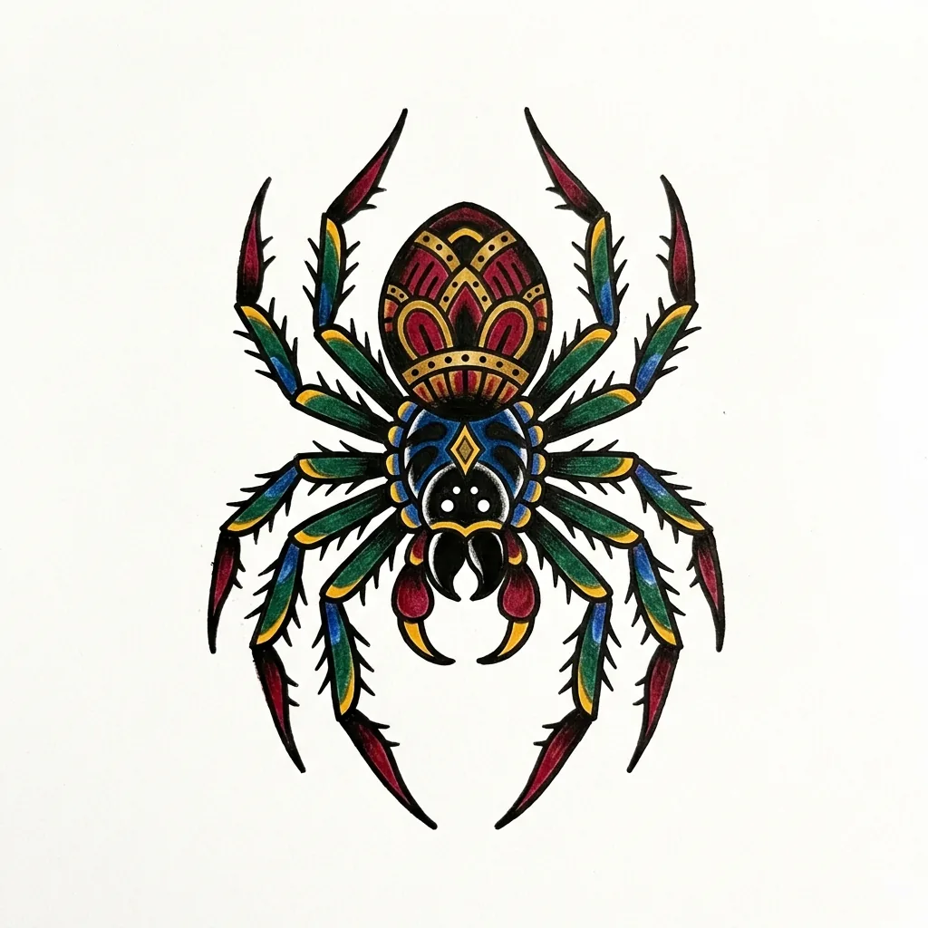 Fine-line spider tattoo idea for forearm