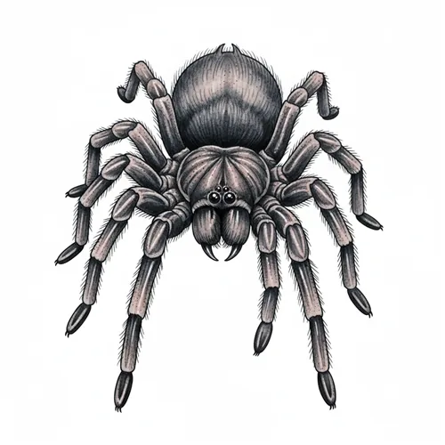 Blackwork spider tattoo idea for wrist
