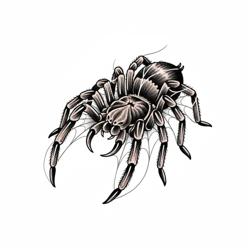 Traditional spider tattoo idea for back