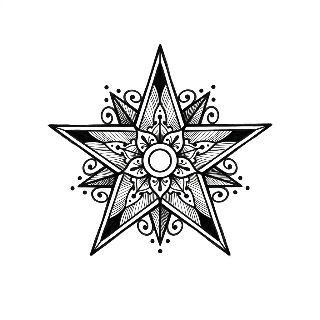 Color star tattoo idea for collarbone