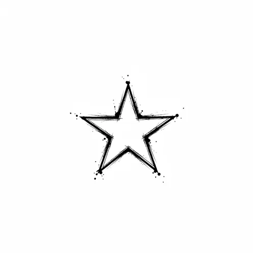 Traditional star tattoo idea for back