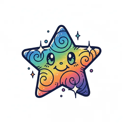 Color star tattoo idea for collarbone