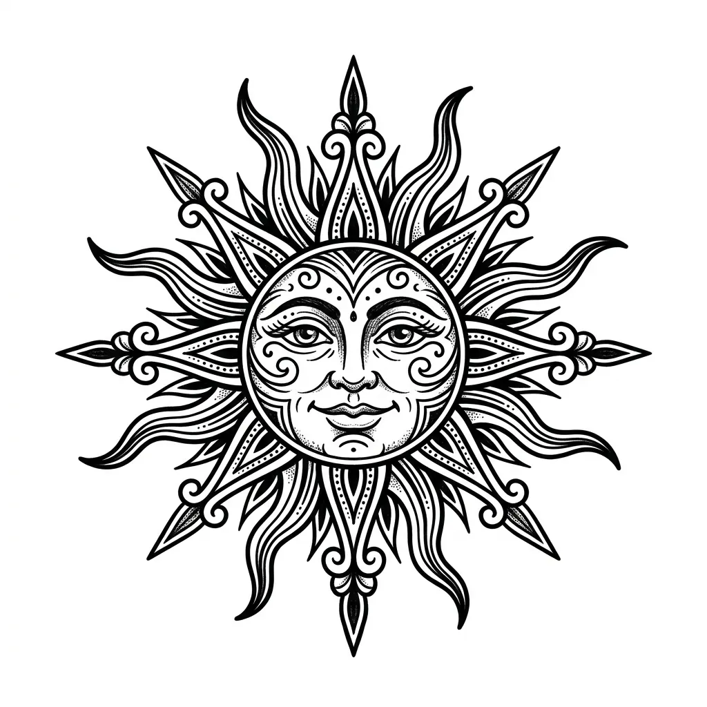Sun Tattoos inspiration 1