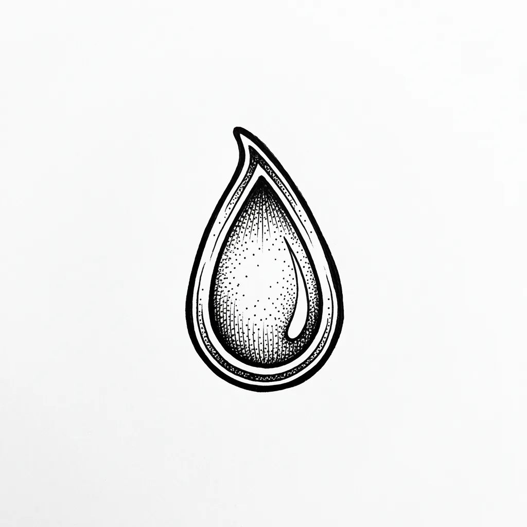 Fine-line teardrop tattoo idea for forearm
