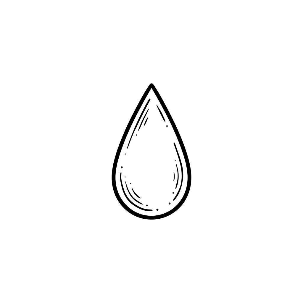 Realistic teardrop tattoo idea for shoulder