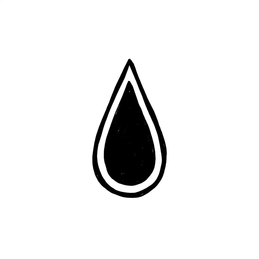 Color teardrop tattoo idea for collarbone