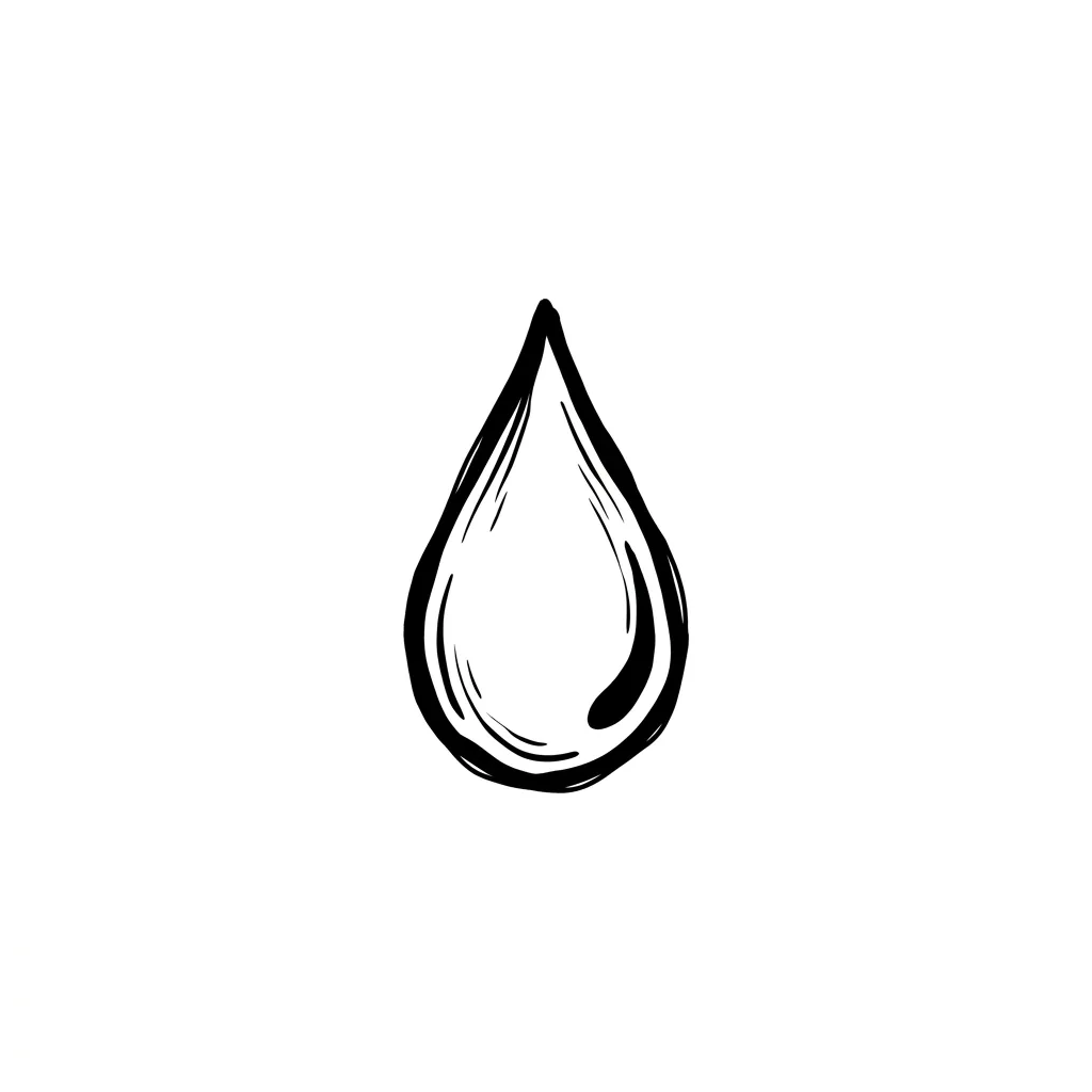 Realistic teardrop tattoo idea for shoulder
