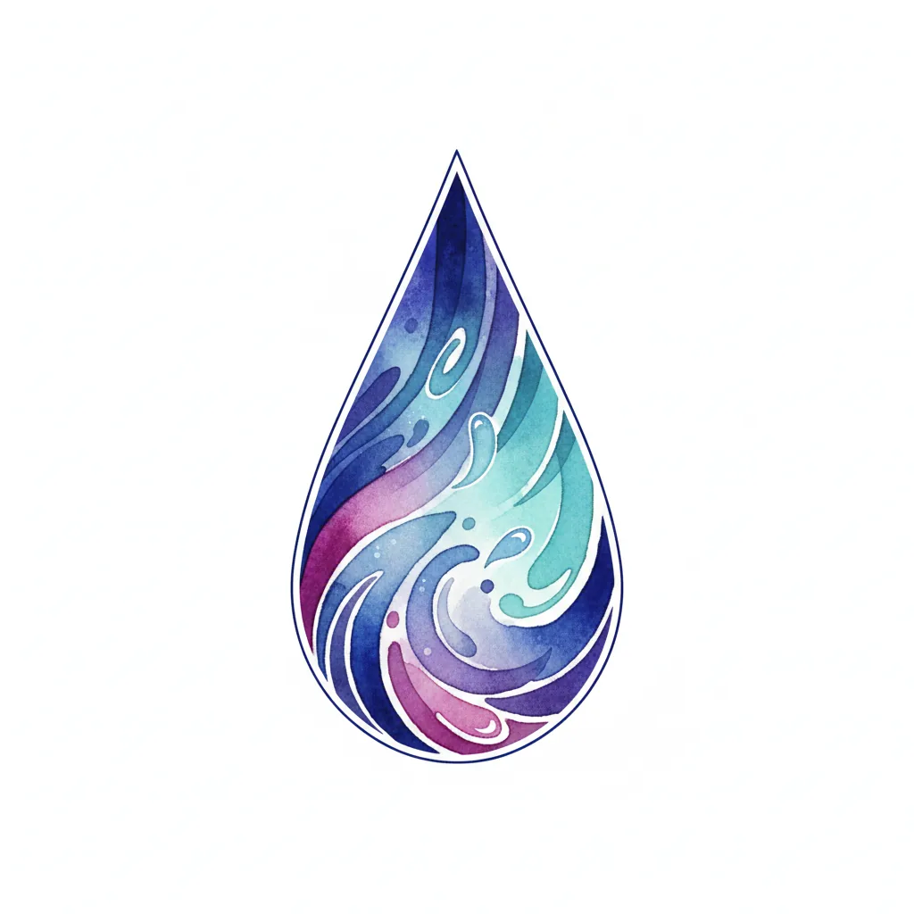 Color teardrop tattoo idea for collarbone