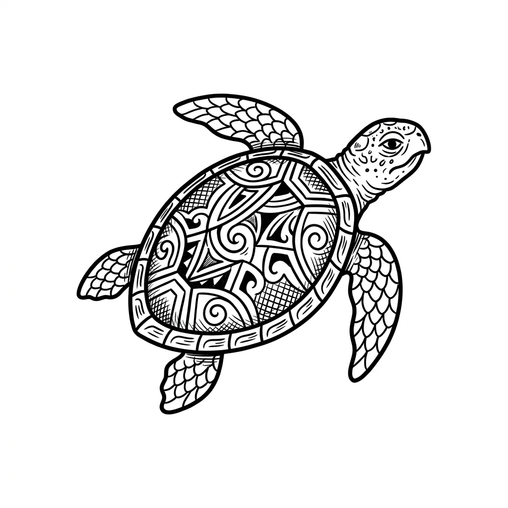 Geometric turtle tattoo idea for upper arm