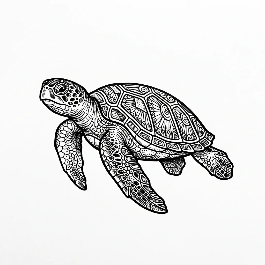 Color turtle tattoo idea for collarbone
