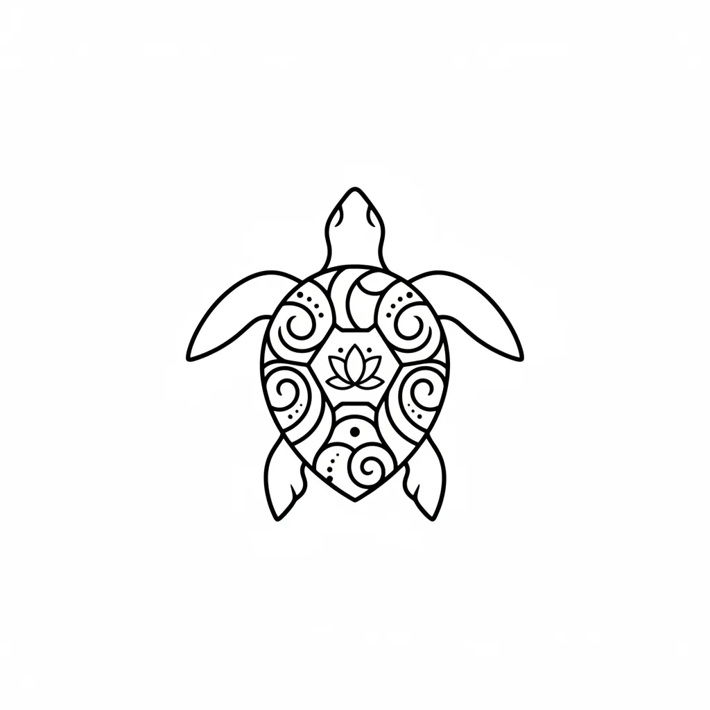 Color turtle tattoo idea for collarbone