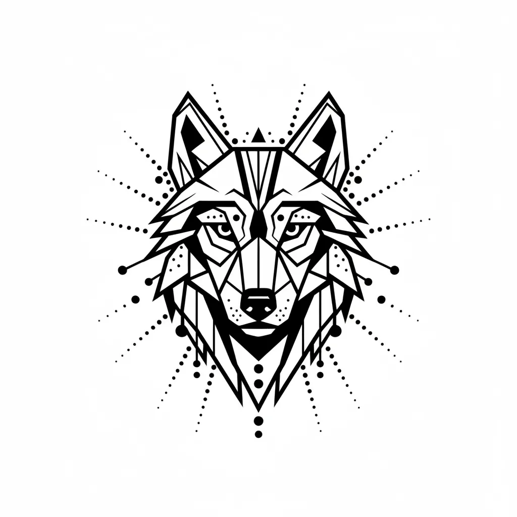 Traditional wolf tattoo idea for back